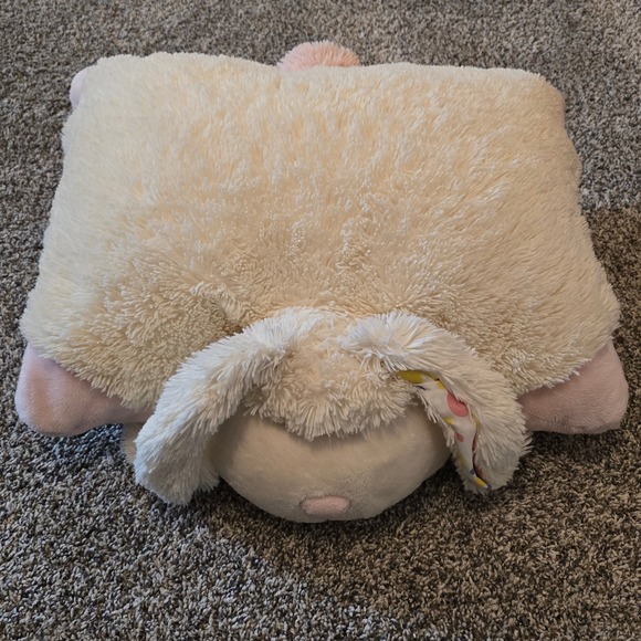 Pillow Pets Other - Pillow Pets 2011 Bunny Rabbit Plush Stuffed Animal Unisex Large Polka Dot Ears